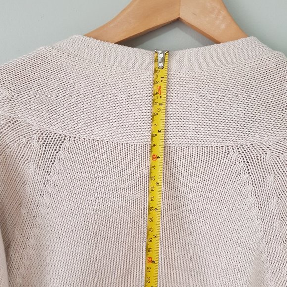 Open Cardigan Sweater 100% Cotton Size M - Picture 4 of 8